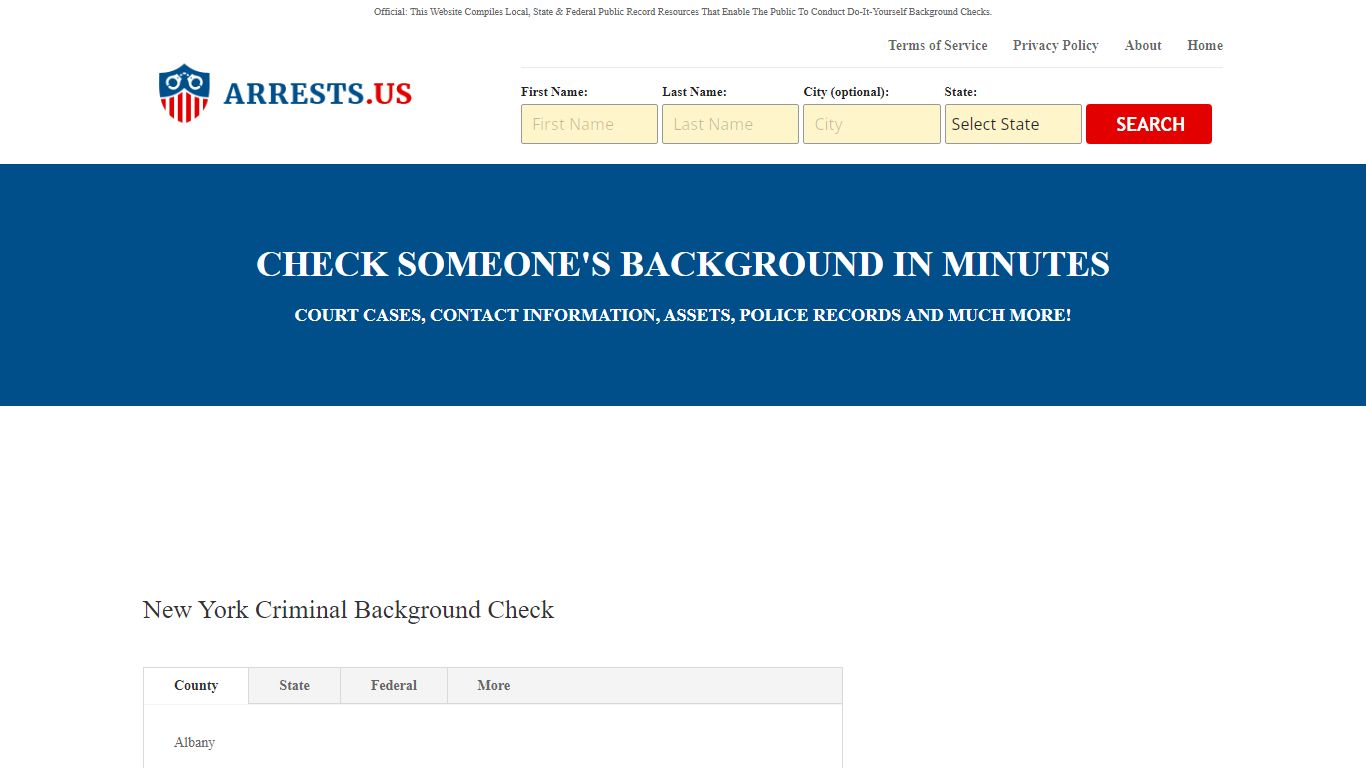 Free New York Background Check - Arrests, Criminal Court Case Records ...